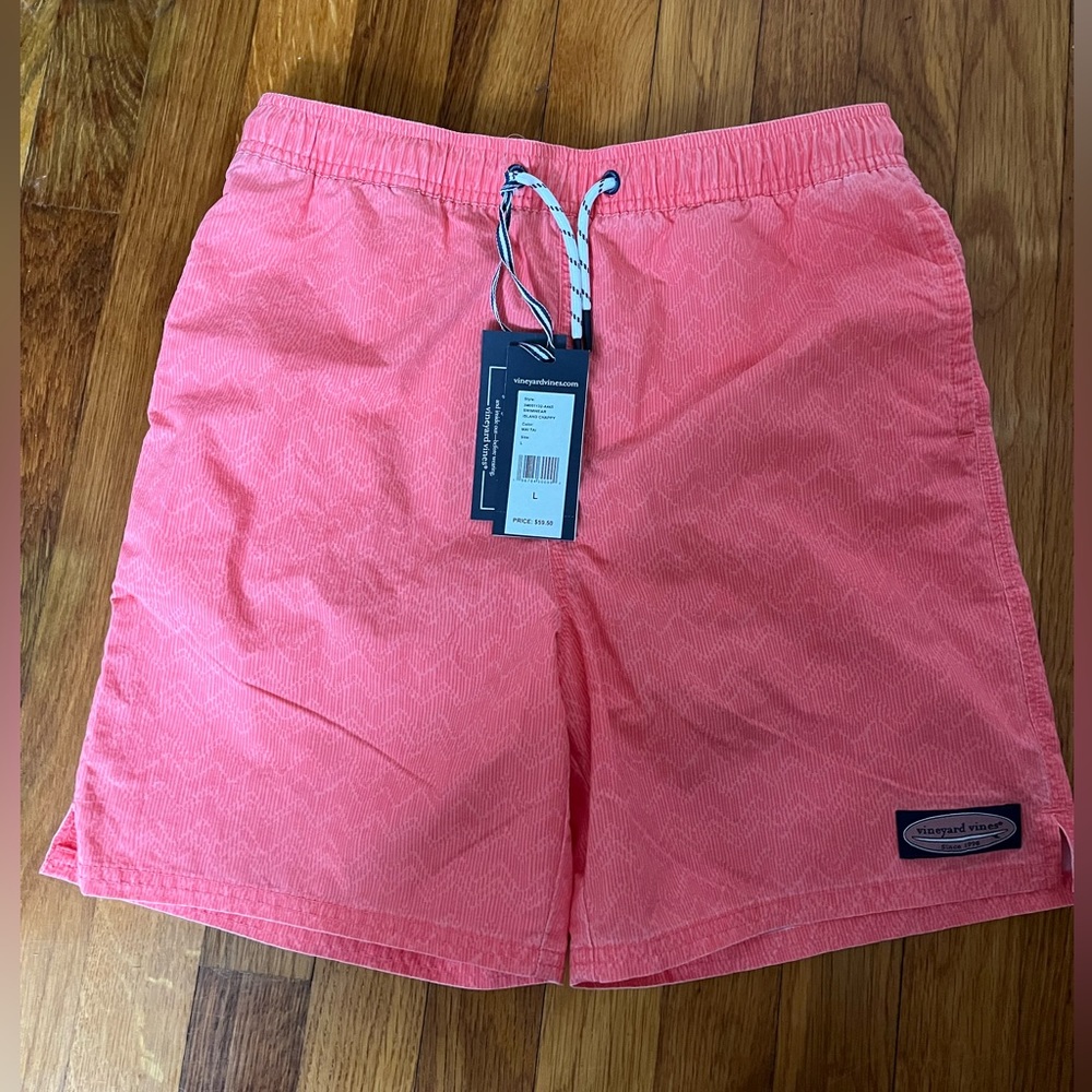 NWT Vineyard Vines Island Chappy Boys L Bathingsuit